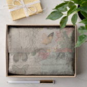 Vintages Ephemera & Butterfly-Shabby Chic Seidenpapier (Geschenk)