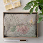 Vintages Ephemera & Butterfly-Shabby Chic Seidenpapier (Geschenk)