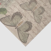 Vintages Ephemera & Butterfly-Shabby Chic Seidenpapier (Detail)