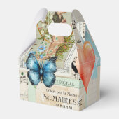 Vintages Ephemera Collage-Design Geschenkschachtel (Rückseite)