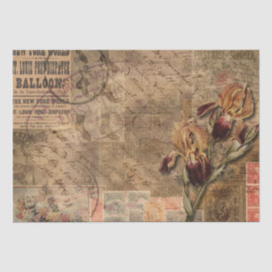 Vintages Ephemera Collage Shabby Chic Seidenpapier