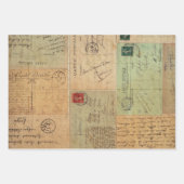 Vintages Ephemera Decoupage/Wrap Sheet Set Geschenkpapier Set (Vorderseite 3)