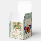 Vintages Ephemera mit Blume-Design Geschenkschachtel (Geöffnet)
