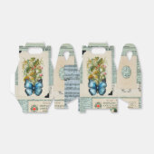 Vintages Ephemera mit Blume-Design Geschenkschachtel (Ungefaltet)