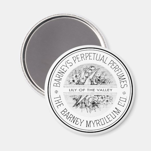 Vintages Ephemera Parfüm Magnet (Vorderseite/Rückseite)