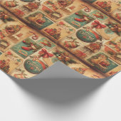 Vintages Ephemera Wrapping Paper Geschenkpapier (Ecke)