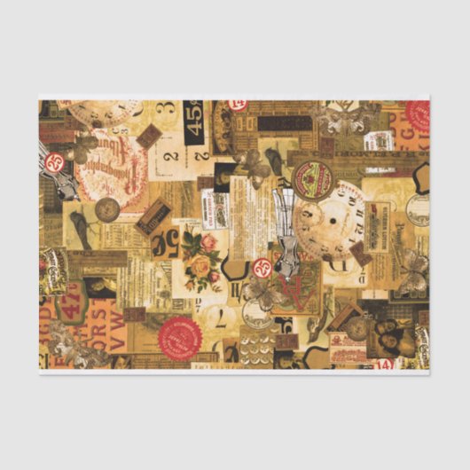 Vintages Ephemerapier Seidenpapier (Vorderseite)