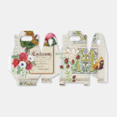 Vintages Ephemerdesign mit Blume und Schmetterling Geschenkschachtel (Ungefaltet)
