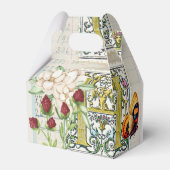 Vintages Ephemerdesign mit Blume und Schmetterling Geschenkschachtel (Vorderseite)