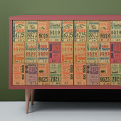 Vintages Ephemeride Tickets Dekoupage Poster Paper