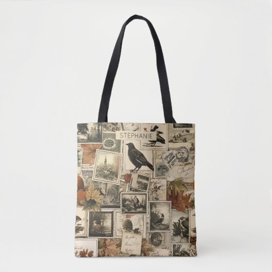 Vintages Ephemerollage | Rustikale Vögel (2) Tasche (Vorderseite)