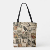 Vintages Ephemerollage | Rustikale Vögel (2) Tasche (Rückseite)