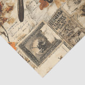 Vintages Ephemerollage | Rustikale Vögel Seidenpapier (Detail)