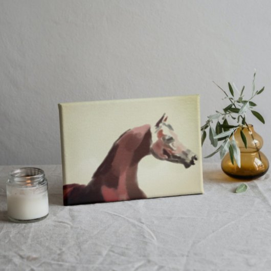 Vintages Erbe Arabisches Pferd Aquarellmalerei Poster