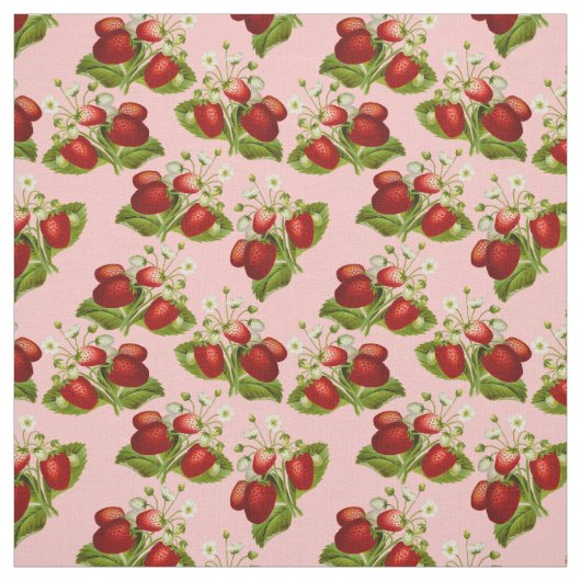 Vintages Erdbeergewebe Stoff (Muster)