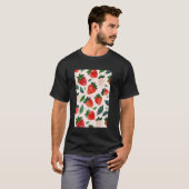 Vintages Erdbeermuster Art T-Shirt (Vorne ganz)