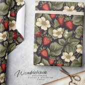 Vintages Erdbeermuster Geschenkpapier