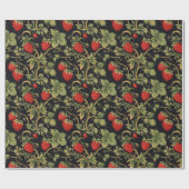 Vintages Erdbeermuster Geschenkpapier (Flach)