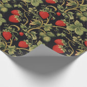 Vintages Erdbeermuster Geschenkpapier (Ecke)
