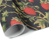 Vintages Erdbeermuster Geschenkpapier (Rolleneckpunkt)