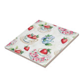 Vintages Erdbeermuster Teacup Blumenmuster Fliese (Seite)