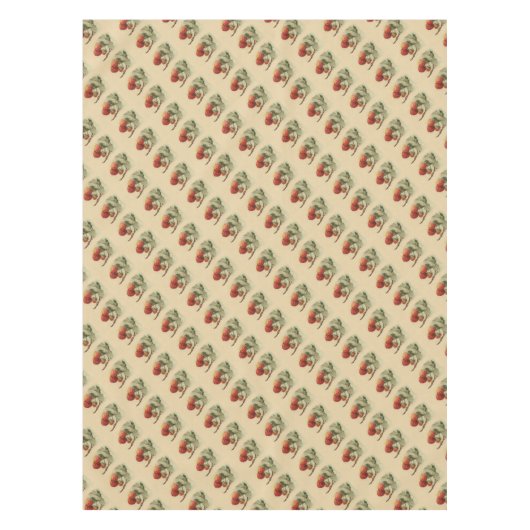 Vintages Erdbeermuster Tischdecke (Vorderseite)