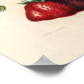 Vintages Erdbeerposter Poster (Ecke)