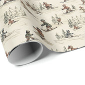 Vintages Erlebnis für Kinder Geschenkpapier (Rolleneckpunkt)