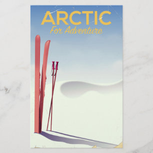 Vintages Erlebnisposter für Arktis Briefpapier
