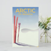 Vintages Erlebnisposter für Arktis Briefpapier (Stehend Vorderseite)
