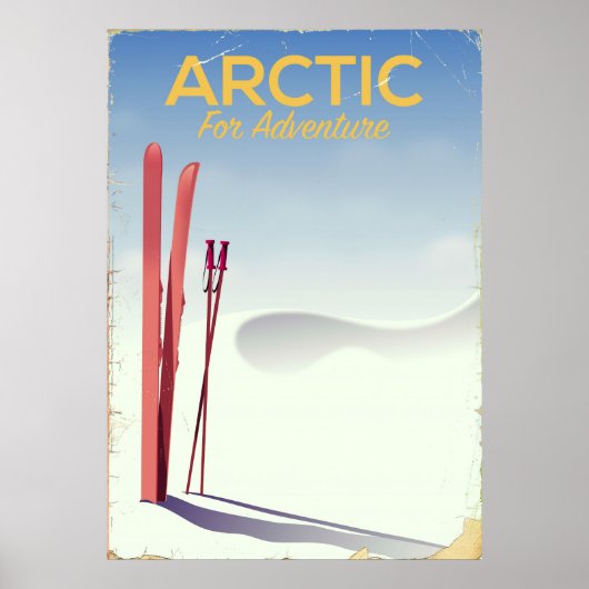 Vintages Erlebnisposter für Arktis Poster (Vorne)