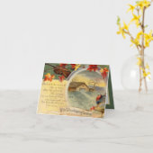 Vintages Erntedank-Gedicht Karte (Gelbe Blume)