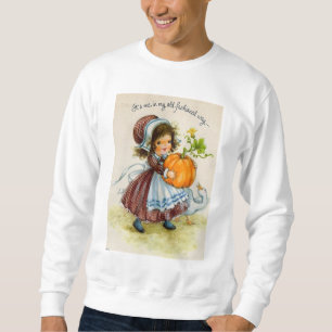 Vintages Erntedank-Tagesmädchen Sweatshirt