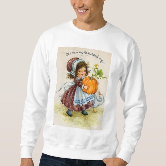 Vintages Erntedank-Tagesmädchen Sweatshirt (Vorderseite)
