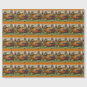 Vintages Erntedank-Urlaubspapier Geschenkpapier (Flach)