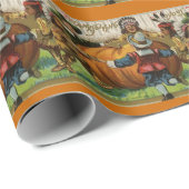 Vintages Erntedank-Urlaubspapier Geschenkpapier (Rolleneckpunkt)