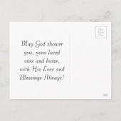 Vintages Erntedankfest Feiertagspostkarte (Rückseite)