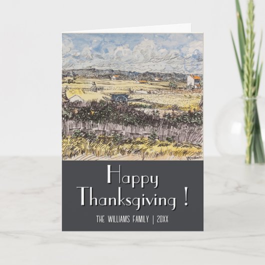 Vintages Erntedankfest in der Provence Karte (Vorderseite)