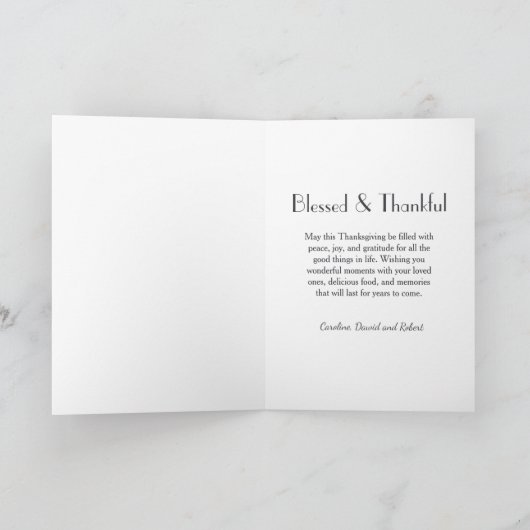 Vintages Erntedankfest in der Provence Karte (Innenseite)