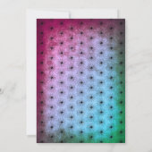 Vintages erwachsenes Halloween-Party lila aquamari Einladung (Rückseite)