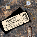 Vintages Escape Room Mystery Birthday Ticket Party Einladung<br><div class="desc">Dieses Escapezimmer Geburtstagskarte Einladung ist perfekt für Jungen und Mädchen,  die ein gutes Rätsel Liebe,  das Design ist leicht zu personalisieren.</div>