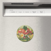 Vintages Essen, Bio, gemischtes, grünes Meshsalat Magnet (In Situ (Geschirrspüler))