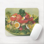 Vintages Essen, Bio, gemischtes, grünes Meshsalat Mousepad (Mit Mouse)