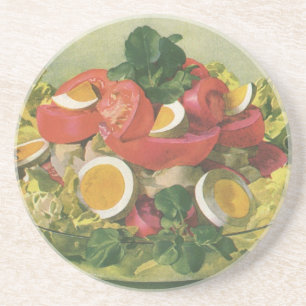 Vintages Essen, Bio, gemischtes, grünes Meshsalat Untersetzer