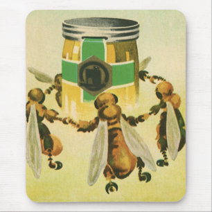 Vintages Essen, Bio Honigbienen, Tanzjar Mousepad