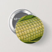 Vintages Essen, gesunde Gemüse, Mais auf dem Cob Button (Vorne & Hinten)