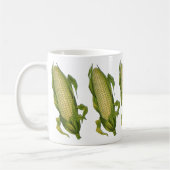 Vintages Essen, gesunde Gemüse, Mais auf dem Cob Kaffeetasse (Links)