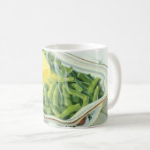 Vintages Essen, grüne Bean Casserole mit Butter Kaffeetasse (VorderseiteRechts)