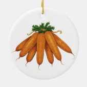 Vintages Essen, Haufen Bio Karotten Gemüse Keramikornament (Hinten)