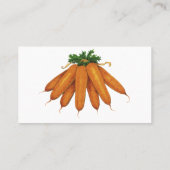 Vintages Essen, Haufen Bio Karotten Gemüse Visitenkarte (Rückseite)
